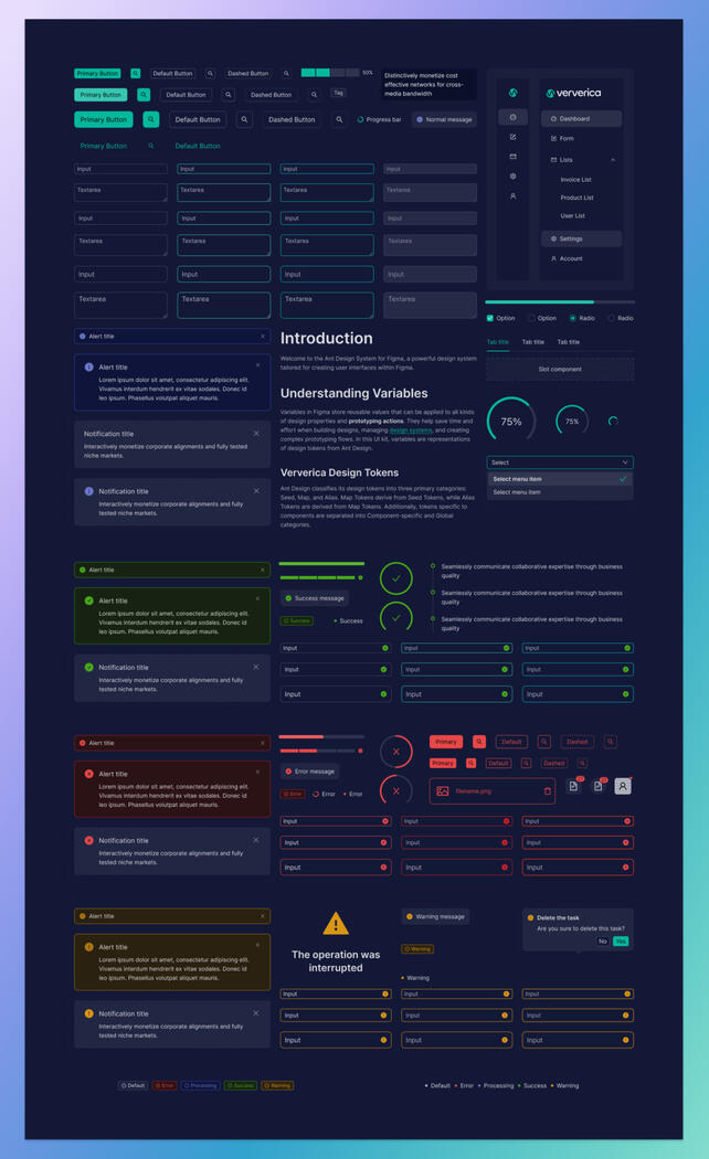 Dark Theme Components